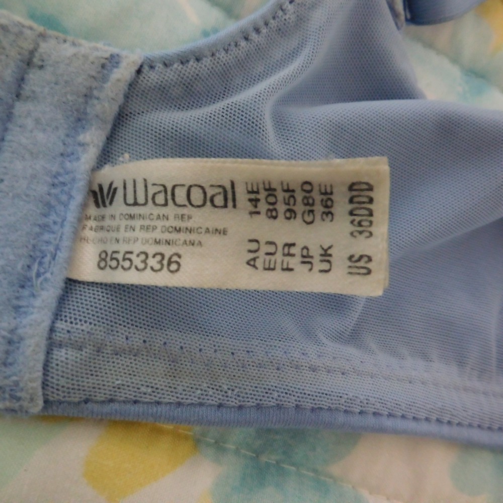 Wacoal 855336 Elevated Allure Underwire Bra Blue Sz 36DDD Full Coverage - Picture 3 of 4